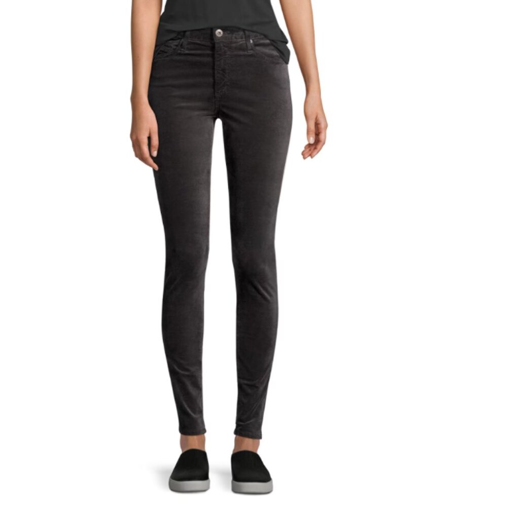 AG Adriano Goldschmied Farrah High-Rise Velvet Skinny Jeans Sz 30R